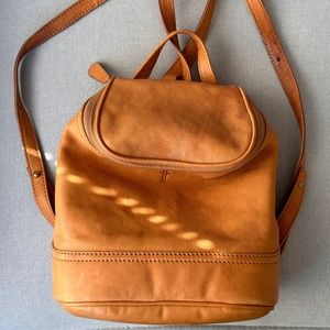 Frye Tan Leather Backpack Purse; Perfect Condition!